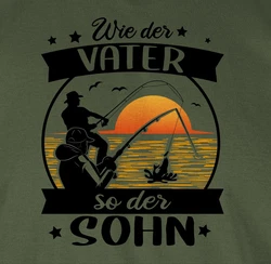 Shirtracer T-Shirt Wie der Vater so der Sohn - Angeln - Angler Geschenke schwarz/orange
