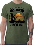 Shirtracer T-Shirt Wie der Vater so der Sohn - Angeln - Angler Geschenke schwarz/orange
