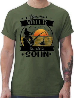Shirtracer T-Shirt Wie der Vater so der Sohn - Angeln - Angler Geschenke schwarz/orange Shirtracer T-Shirt Wie der Vater so der Sohn - Angeln - Angler Geschenke schwarz/orange