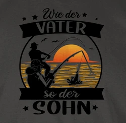 Shirtracer T-Shirt Wie der Vater so der Sohn - Angeln - Angler Geschenke schwarz/orange