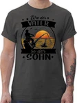 Shirtracer T-Shirt Wie der Vater so der Sohn - Angeln - Angler Geschenke schwarz/orange