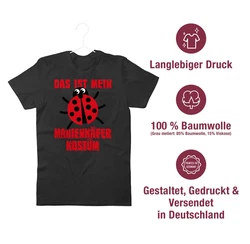 Shirtracer T-Shirt Das ist mein Marienkfer Kostüm Dunkelrot/Schwarz/Rot/Lila