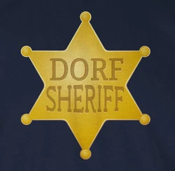 Shirtracer T-Shirt Dorf Sheriff Karneval & Fasching Braun/Dunkelblau/Beige/Rot/Blau