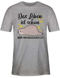 Shirtracer T-Shirt Das Leben ist schön, wenn man ausgeschlafen ist! - Sprüche Statement mit Spruch schwarz