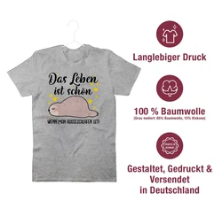 Shirtracer T-Shirt Das Leben ist schön, wenn man ausgeschlafen ist! - Sprüche Statement mit Spruch schwarz