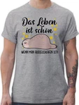 Shirtracer T-Shirt Das Leben ist schön, wenn man ausgeschlafen ist! - Sprüche Statement mit Spruch schwarz