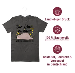 Shirtracer T-Shirt Das Leben ist schön, wenn man ausgeschlafen ist! - Sprüche Statement mit Spruch schwarz