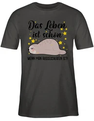 Shirtracer T-Shirt Das Leben ist schön, wenn man ausgeschlafen ist! - Sprüche Statement mit Spruch schwarz