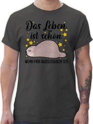 Shirtracer T-Shirt Das Leben ist schön, wenn man ausgeschlafen ist! - Sprüche Statement mit Spruch schwarz