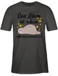 Shirtracer T-Shirt Das Leben ist schön, wenn man ausgeschlafen ist! - Sprüche Statement mit Spruch schwarz