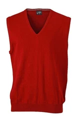 James & Nicholson Herren V-Neck Pullunder JN 657 Rot