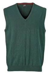 James & Nicholson Herren V-Neck Pullunder JN 657 Dunkelgrün/Türkis/Grün