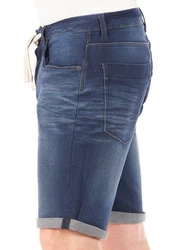 riverso Herren Jeans Shorts RIVPaul Regular Fit Bermudashorts Dunkelblau/Blau/Grau