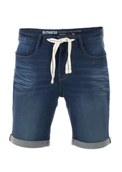 riverso Herren Jeans Shorts RIVPaul Regular Fit Bermudashorts Dunkelblau/Blau/Grau