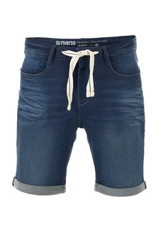 riverso Herren Jeans Shorts RIVPaul Regular Fit Bermudashorts Dunkelblau/Blau/Grau