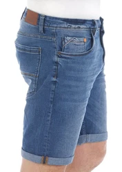 Riverso Herren Jeans Shorts RIVUdo Regular Fit Denim Short Jeansshorts Dunkelblau/Blau/Pastell