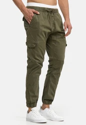Indicode Cargohose Levy Khaki/Dunkelgrün
