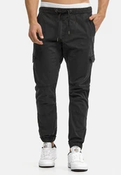 Indicode Cargohose Levy Khaki/Dunkelgrau/Schwarz/Dunkelgrün