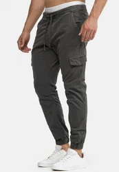 Indicode Cargohose Levy Khaki/Dunkelgrau/Dunkelgrün/Grau