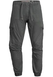 Indicode Cargohose Levy Khaki/Dunkelgrau/Dunkelgrün/Grau