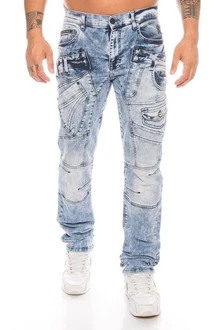 Cipo & Baxx Slim-fit-Jeans Herren Jeans Hose mit Details