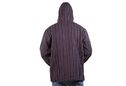 KUNST UND MAGIE Sweatponcho Kapuzenpulli Baja Jerga Hoodie Lila/Dunkelblau