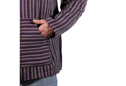 KUNST UND MAGIE Sweatponcho Kapuzenpulli Baja Jerga Hoodie Lila/Dunkelblau