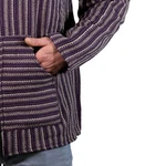 KUNST UND MAGIE Sweatponcho Kapuzenpulli Baja Jerga Hoodie Lila/Dunkelblau