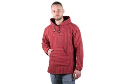 KUNST UND MAGIE Sweatponcho Kapuzenpulli Baja Jerga Hoodie Dunkelgrün/Grün