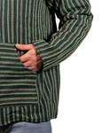 KUNST UND MAGIE Sweatponcho Kapuzenpulli Baja Jerga Hoodie Dunkelgrün/Grün