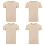 riverso T-Shirt RIVMatteo O-Neck Khaki/Weiß/Beige/Orange/Braun