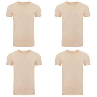riverso T-Shirt RIVMatteo O-Neck Khaki/Weiß/Beige/Orange/Braun