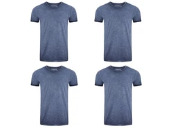 riverso T-Shirt RIVMatteo O-Neck Dunkelblau/Grau/Blau