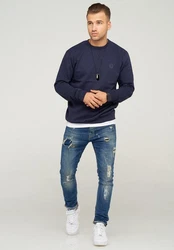 SOULSTAR Sweatshirt PORT LOUIS Dunkelblau/Blau/Hellblau