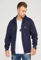 SOULSTAR Sweatjacke BUDAPEST Dunkelblau/Hellblau/Blau