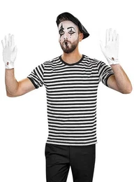 T-Shirt Herren Ringelshirt kurzarm schwarz-wei alltagst Gestreiftes Shirt fr Karneval und Alltag qualitativ entsprechend