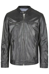 bugatti Lederjacke BUDANILO Dunkelgrau/Rot/Schwarz/Grau/Hellblau/Hellgrau