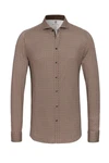 DESOTO Langarmhemd Beige/Braun/Bordeaux