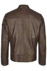 bugatti Lederjacke BUAPOLLO Dunkelbraun/Grau/Braun/Dunkelgrün