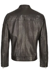 bugatti Lederjacke BUAMADEO mit Stehkragen Grau/Dunkelgrün/Braun/Dunkelgrau/Dunkelbraun/Khaki