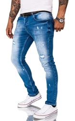 Gelverie Slim-fit-Jeans Herren Jeans (G-203) Hellblau (G-203)