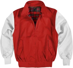 normani Blouson Harrington Jacke English Style Braun/Rot/Dunkelrot