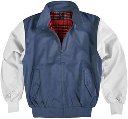 normani Blouson Harrington Jacke English Style Blau/Hellblau/Grau