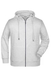 James & Nicholson Hoodie JN 8026 Kapuzen Sweatjacke Grau/Hellgrau