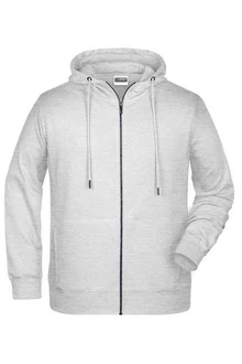 James & Nicholson Hoodie JN 8026 Kapuzen Sweatjacke Grau/Hellgrau