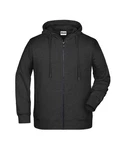 James & Nicholson Hoodie JN 8026 Kapuzen Sweatjacke Dunkelgrau/Grau/Schwarz