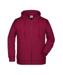 James & Nicholson Hoodie JN 8026 Kapuzen Sweatjacke Dunkelrot/Lila/Rosa/Rot