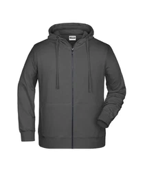 James & Nicholson Hoodie JN 8026 Kapuzen Sweatjacke Dunkelgrau/Grau/Hellgrau