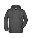 James & Nicholson Hoodie JN 8026 Kapuzen Sweatjacke Dunkelgrau/Grau/Hellgrau