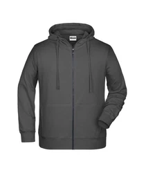 James & Nicholson Hoodie JN 8026 Kapuzen Sweatjacke Dunkelgrau/Grau/Hellgrau